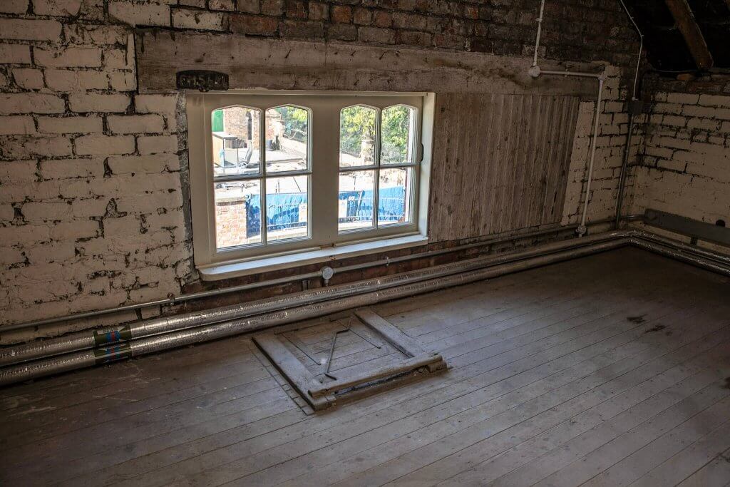 Stripped back conservatory room