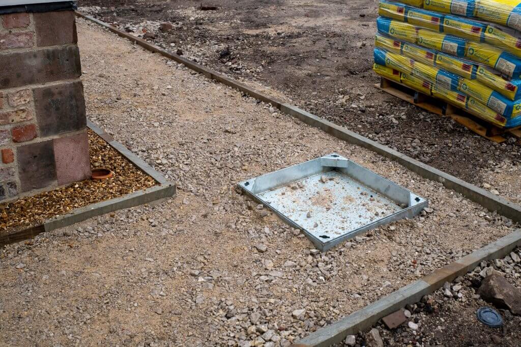 New pathways for the glasshouse restoration. Picture featured in the glasshouses restoration gallery