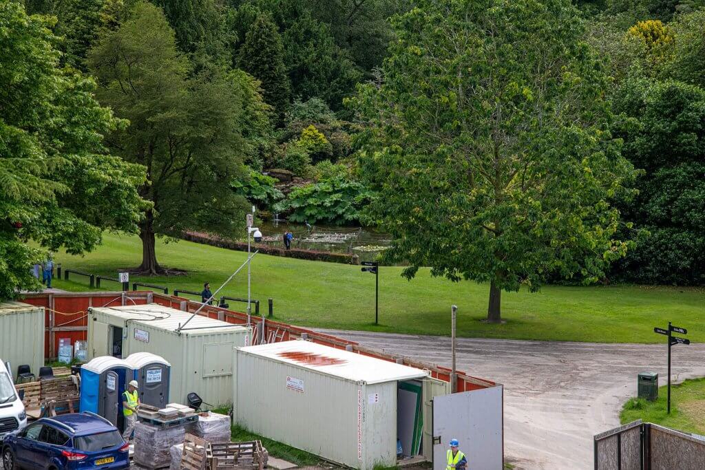 Ariel view of the shippon. Part of the glasshouses restoration gallery