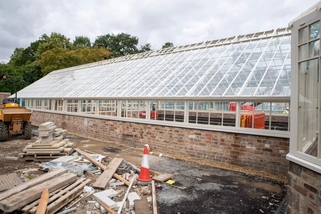 Windows going into the glasshouses. Part of the glasshouses restoration gallery.