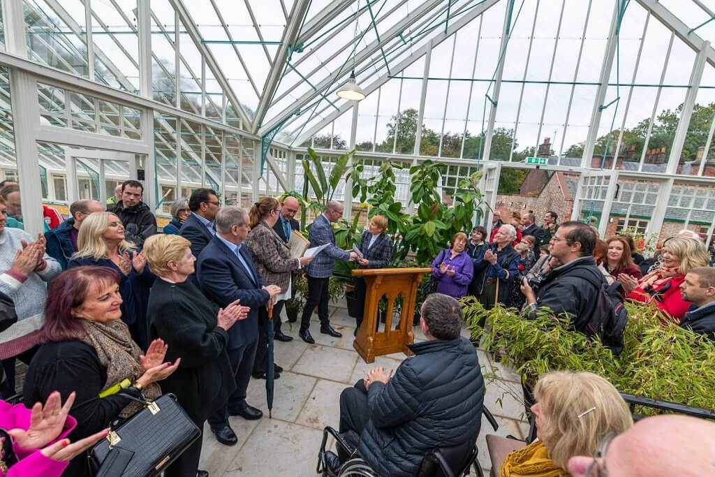 Opening ceremony at the glasshouses. Picture by Andy Gilbert.