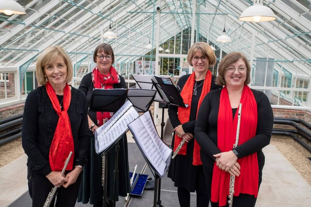 The choir at the opening ceremony for the glasshouses