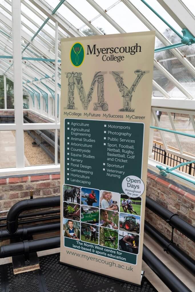 Myerscough board at the glasshouses opening ceremony