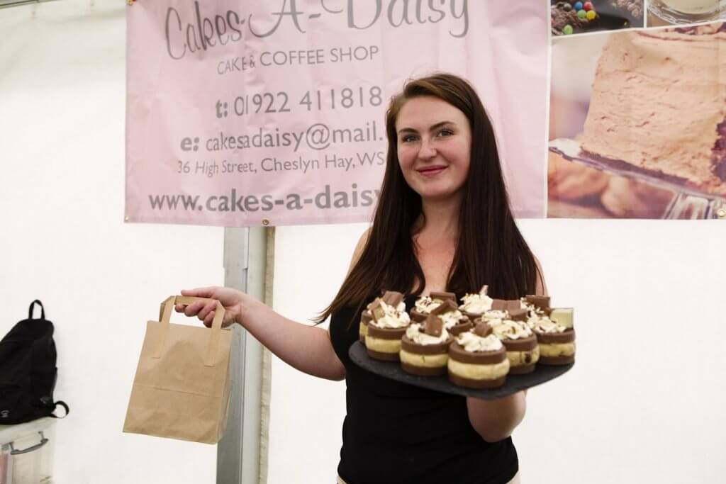 Selling cakes at Walton Hall and Gardens Food Festival