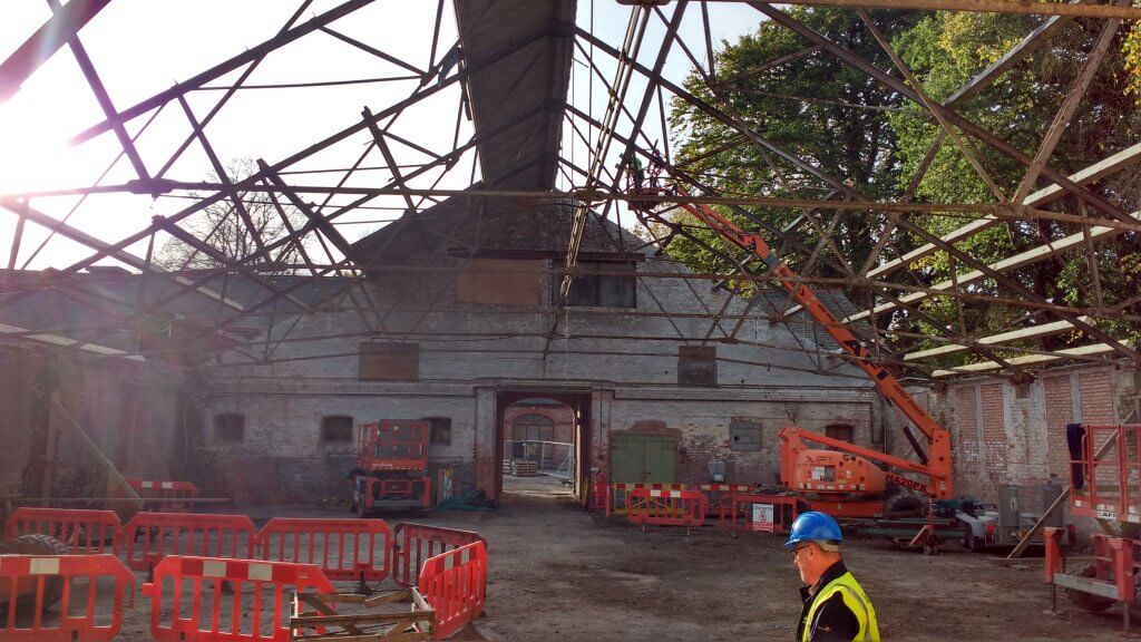 The Stables or riding school during renovation