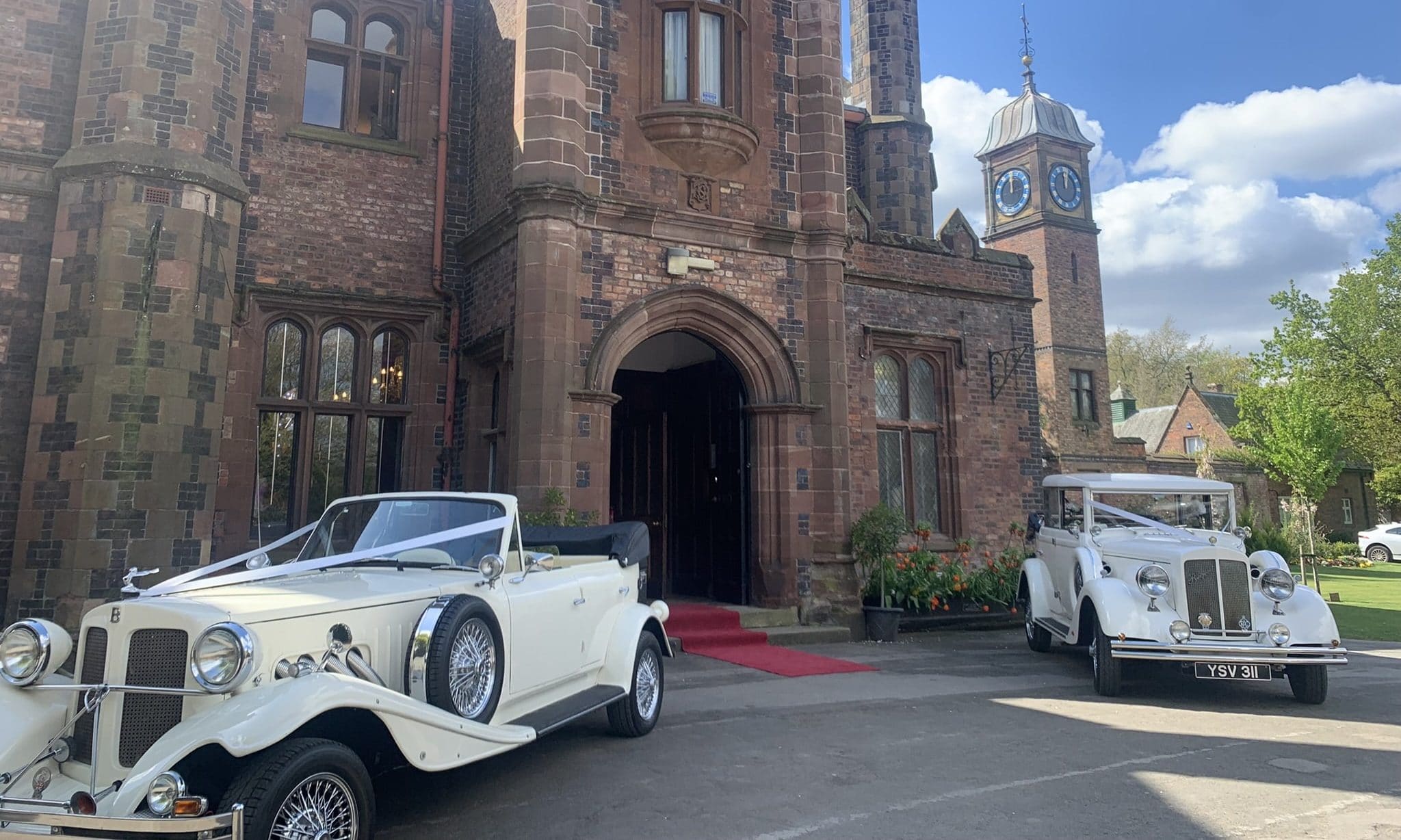 Carriages at the ready for a perfect wedding day