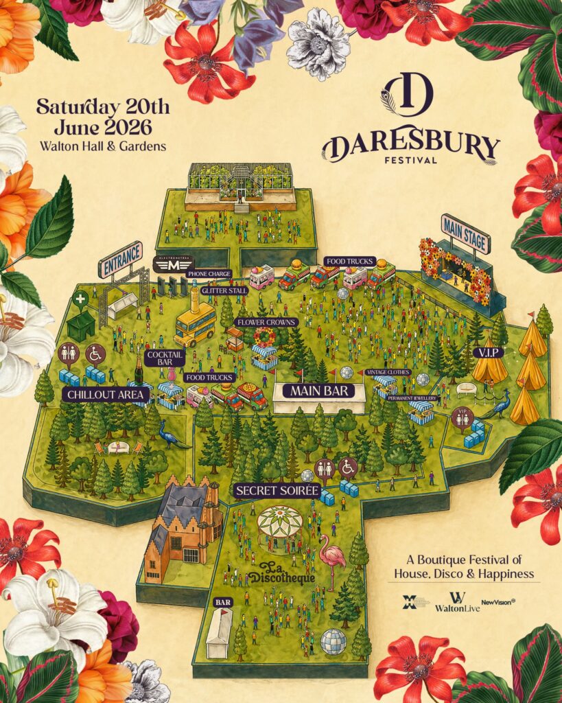 site map for Daresbury Festival 2026