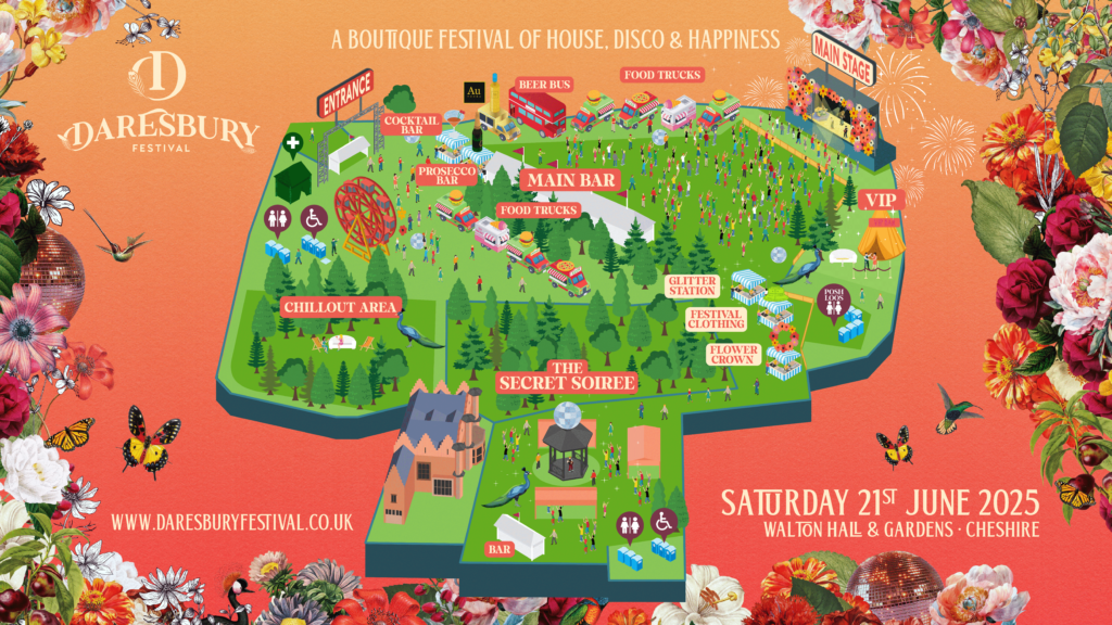 Festival map for Daresbury Festival 2025