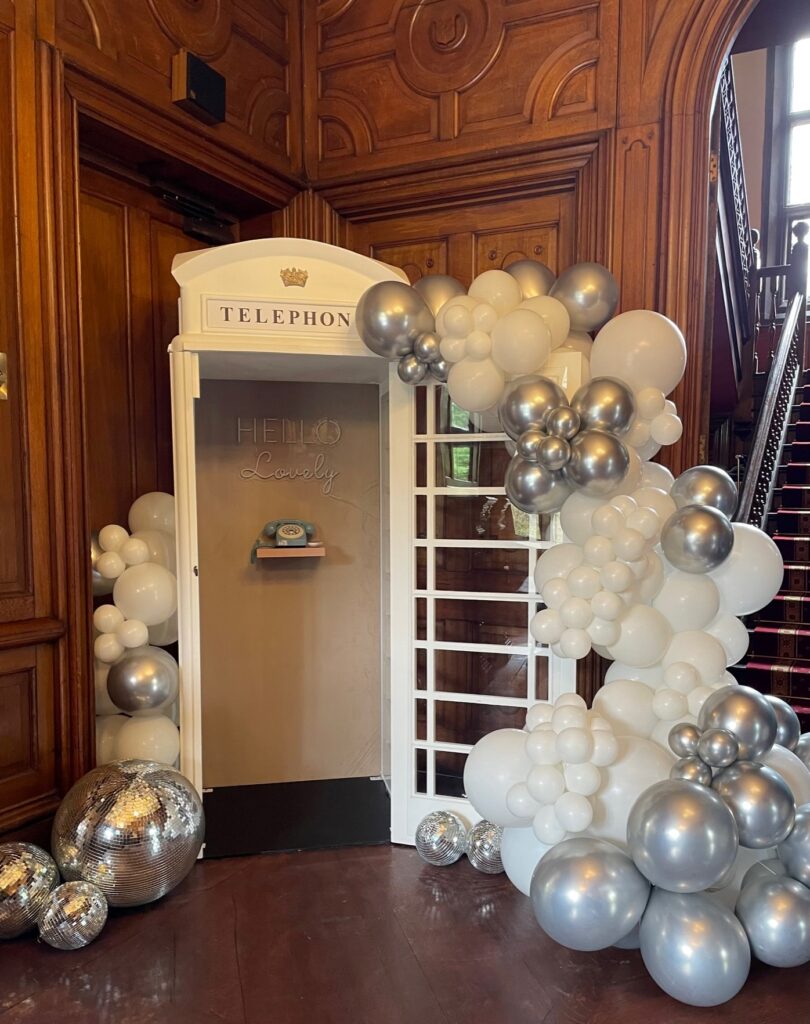 A birthday party set-up inside Walton Hall.