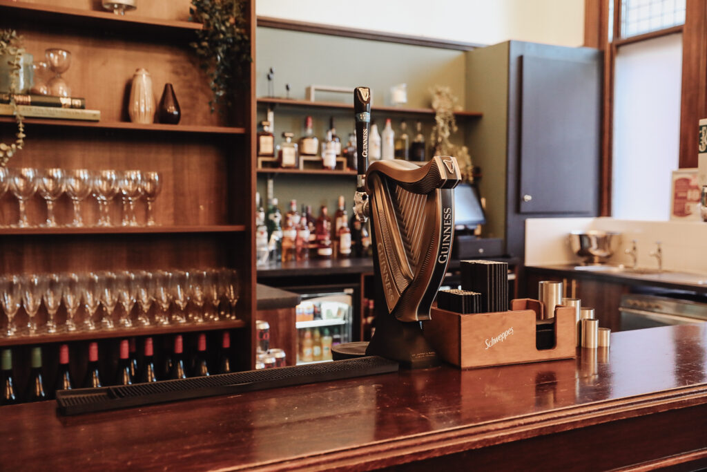 The bar located within Walton Hall, which is available as part of our hall hire.