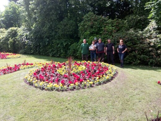 Staff at Walton Hall and Gardens with members of the Walton Lea Project
